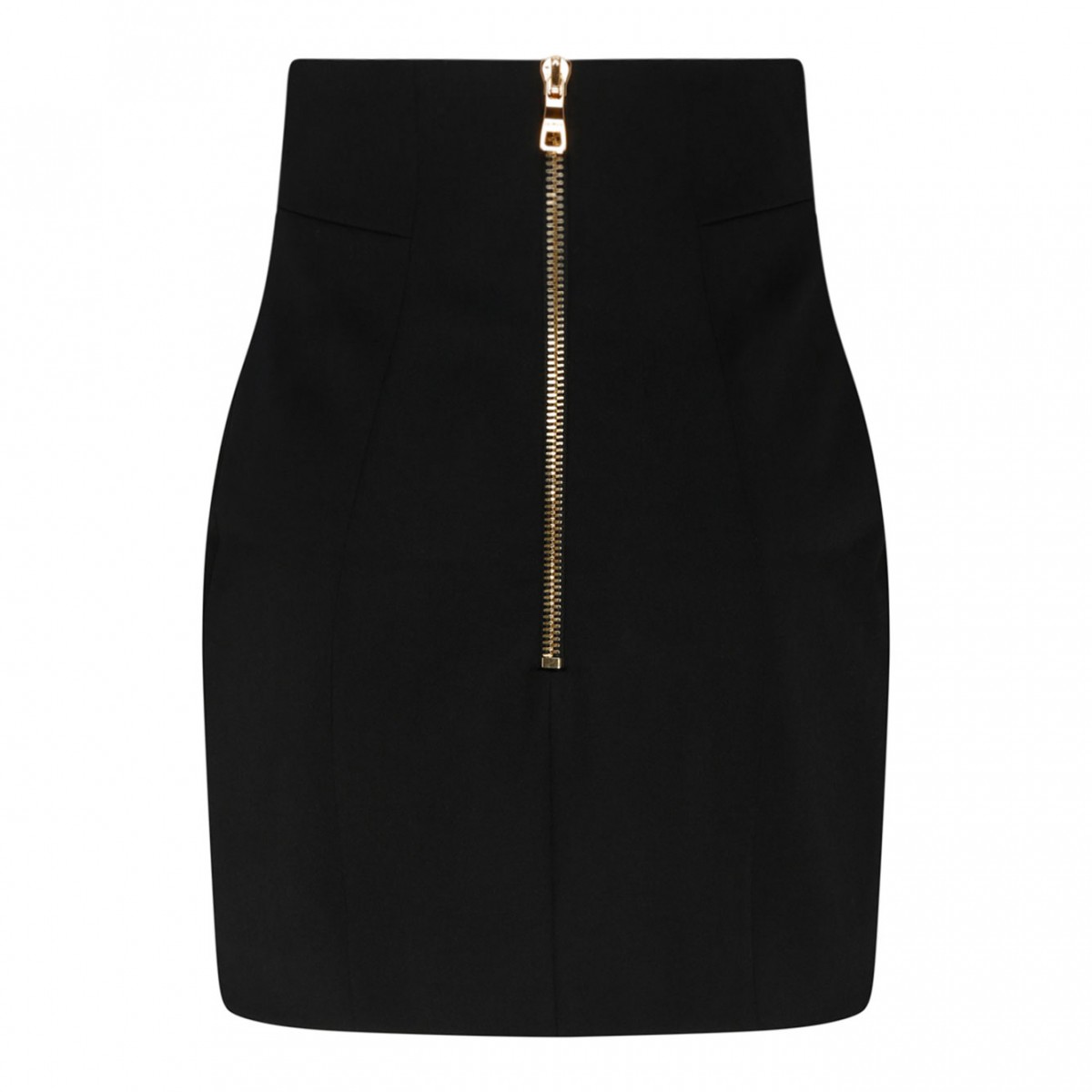 Black Virgin Wool Mini Skirt