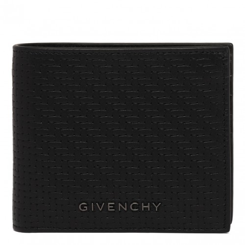 Black Leather Folding Wallet