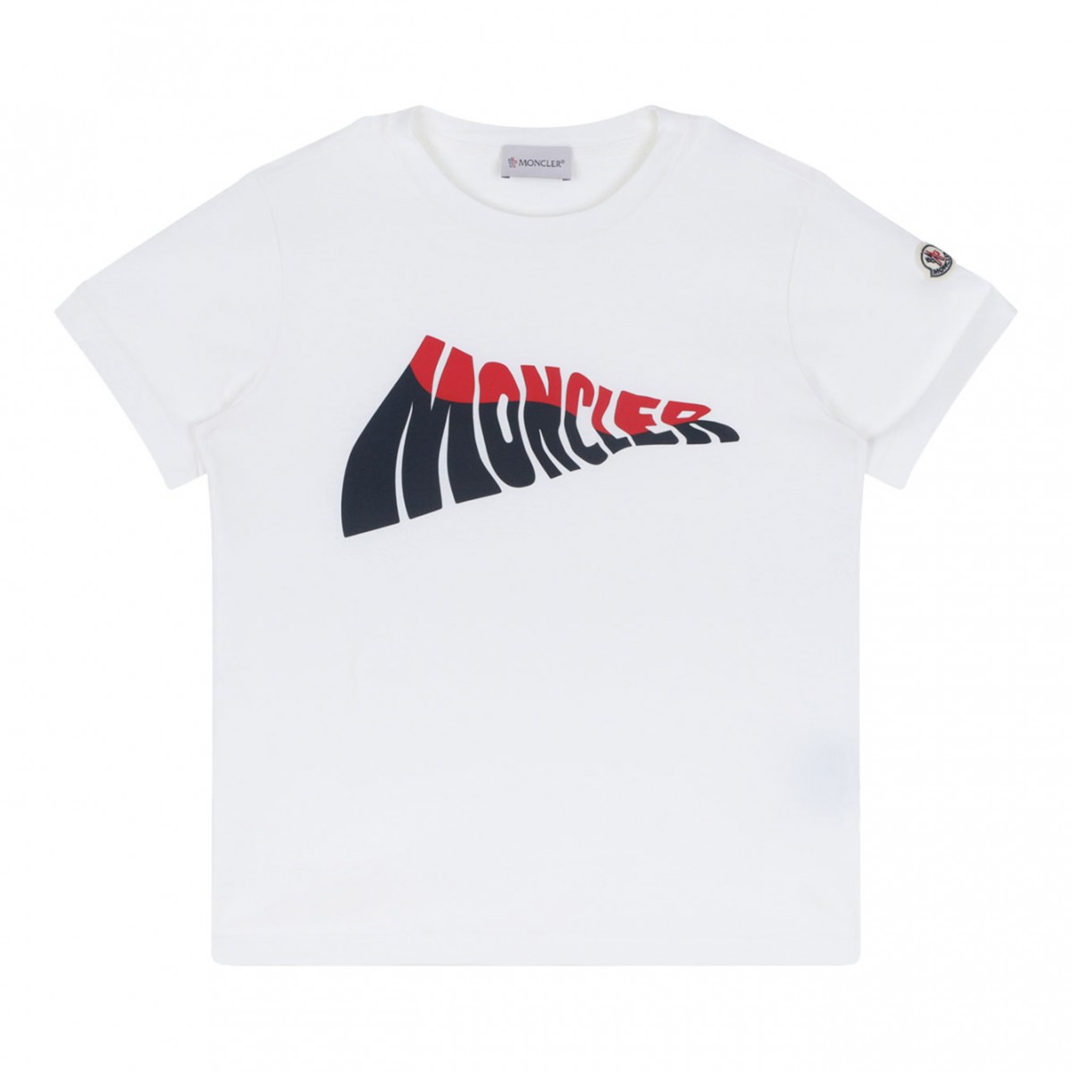 White Logo Print T-Shirt
