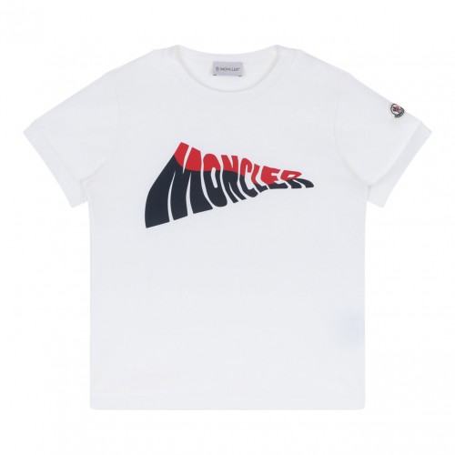 White Logo Print T-Shirt