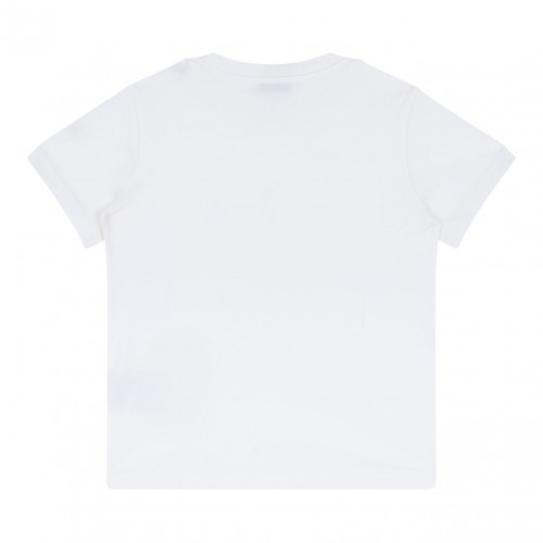 White Logo Print T-Shirt