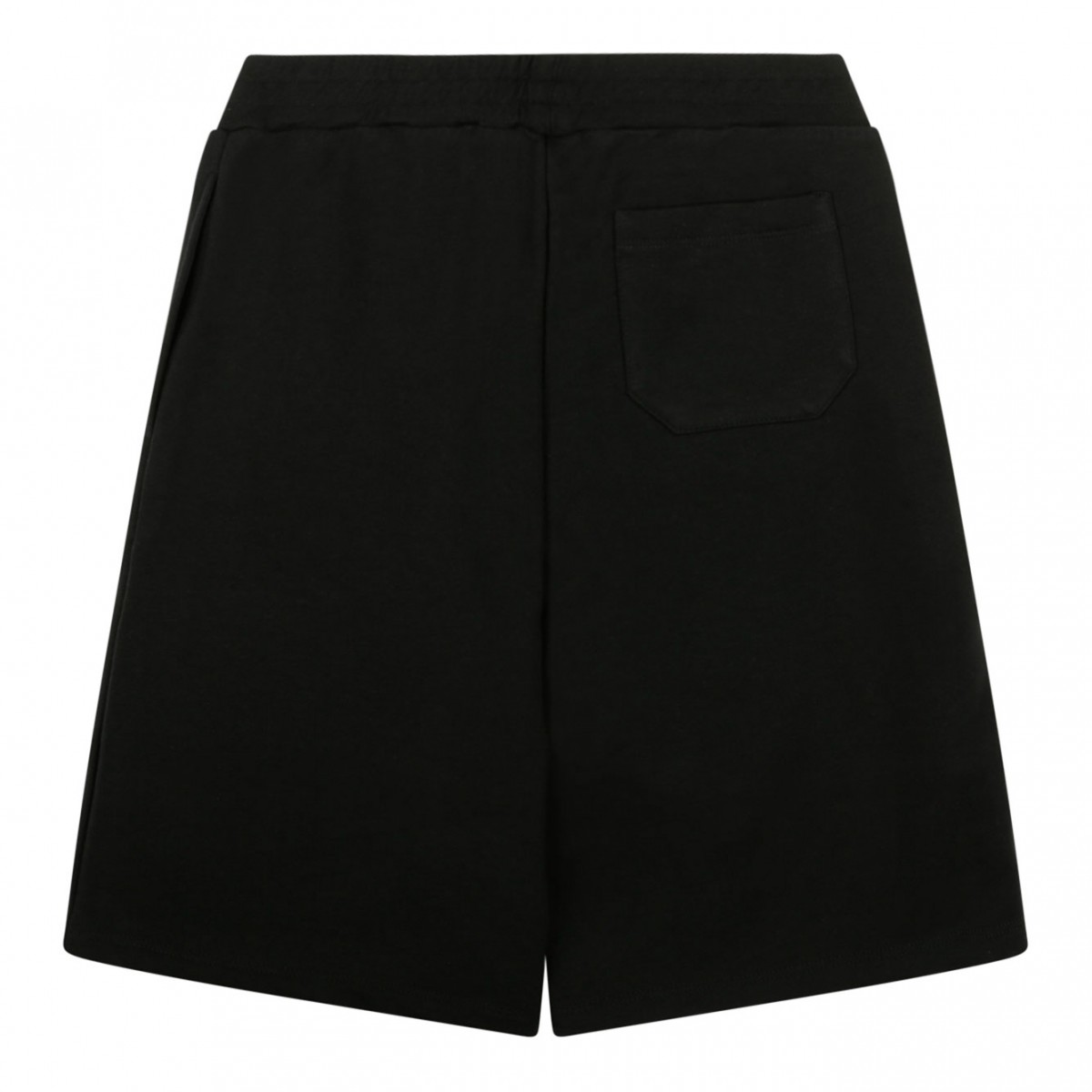 Black and White Cotton Logo-Print Bermuda Shorts