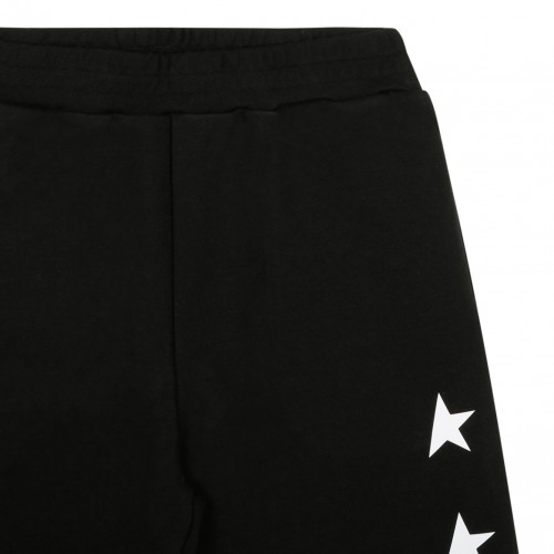 Black and White Cotton Logo-Print Bermuda Shorts