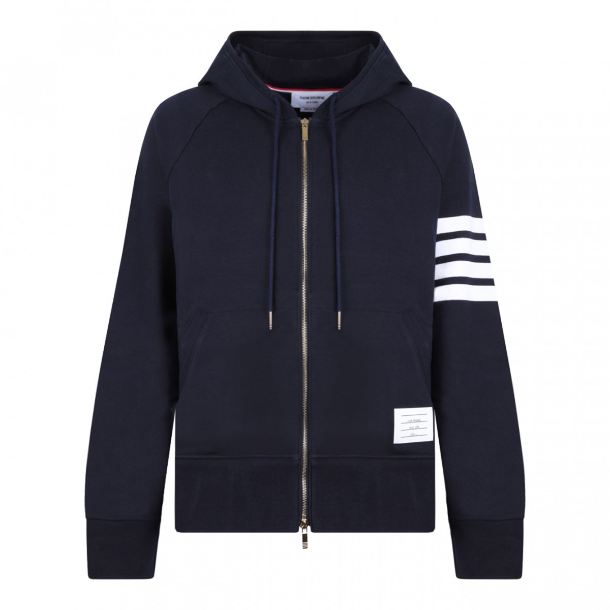 Navy Blue 4-Bar Hoodie