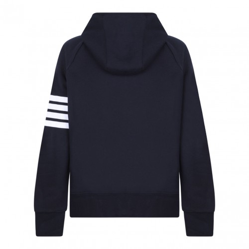 Navy Blue 4-Bar Hoodie 2