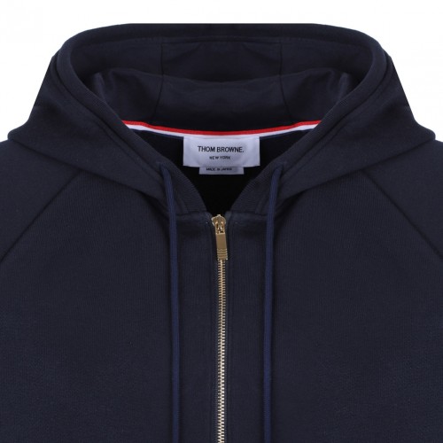 Navy Blue 4-Bar Hoodie