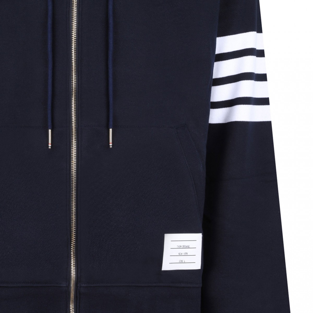 Navy Blue 4-Bar Hoodie