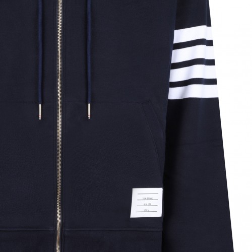 Navy Blue 4-Bar Hoodie