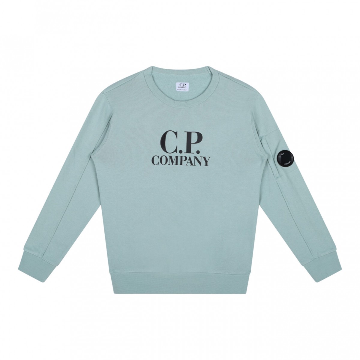 Sage Green Logo Print Sweatshirt