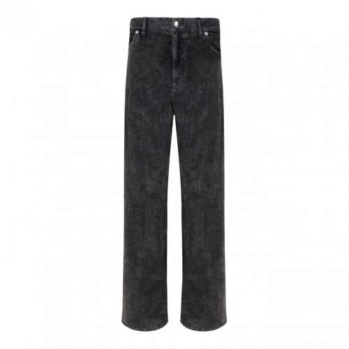 Black Oversize Velvet Pants