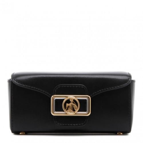 Black Calf Leather Micro Pencil Bag