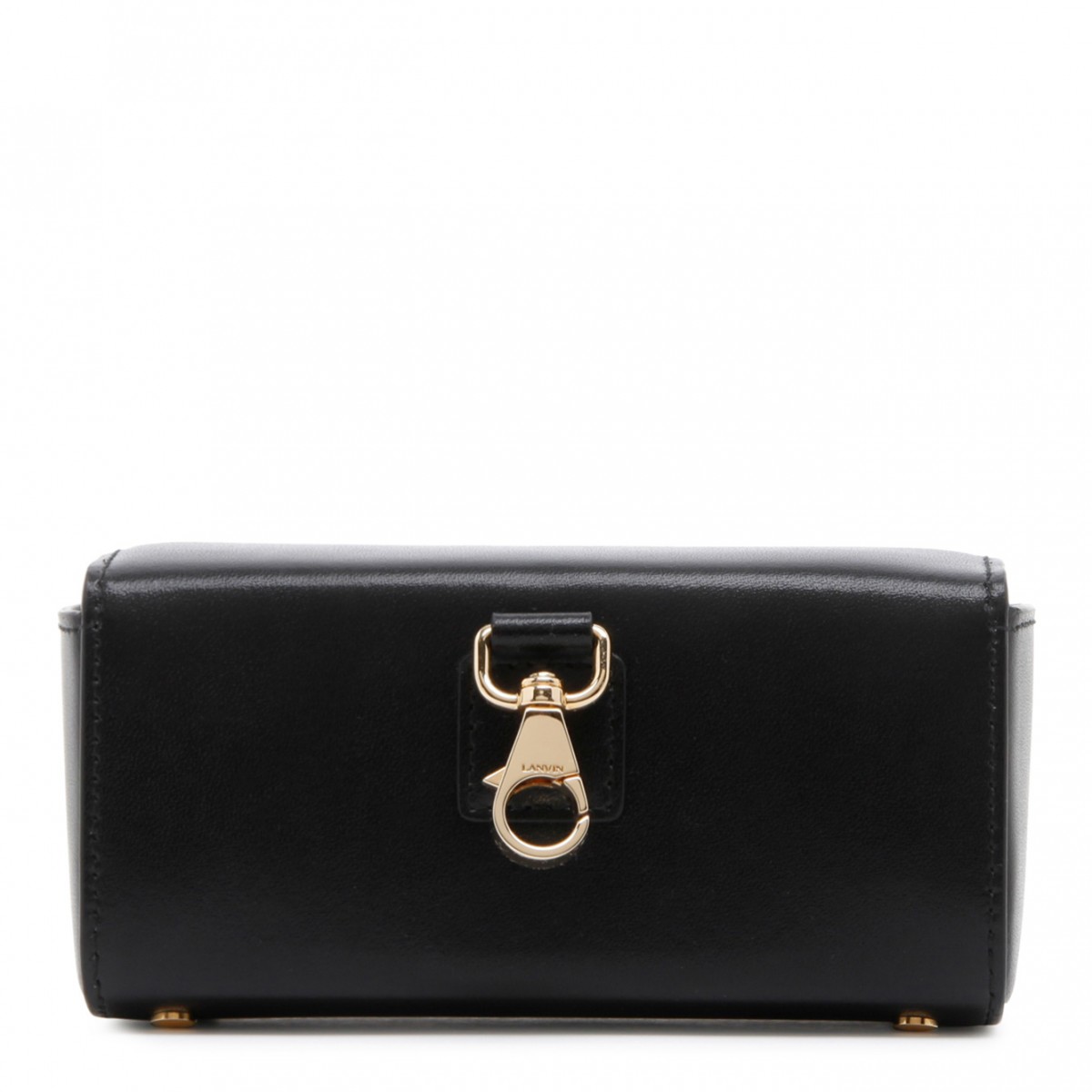 Black Calf Leather Micro Pencil Bag