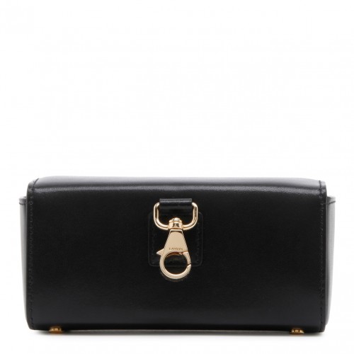 Black Calf Leather Micro Pencil Bag