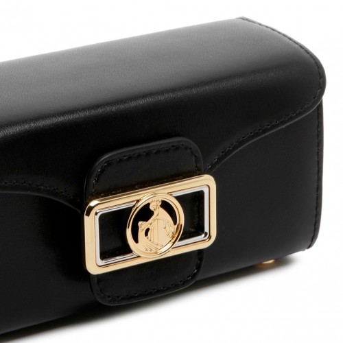 Black Calf Leather Micro Pencil Bag