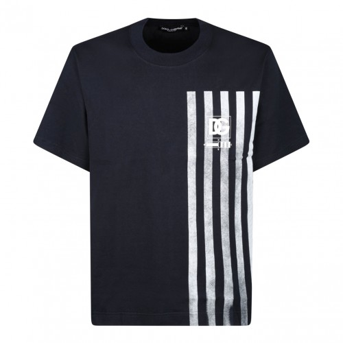 Dark Blue Navy Print T-Shirt