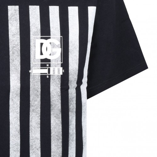 Dark Blue Navy Print T-Shirt