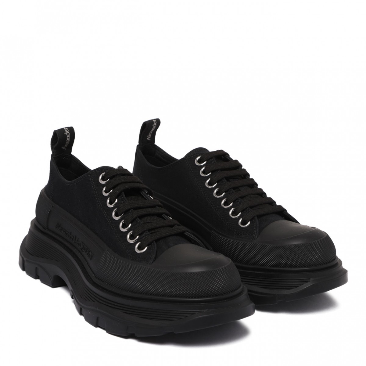 Black Tread Slick Sneakers