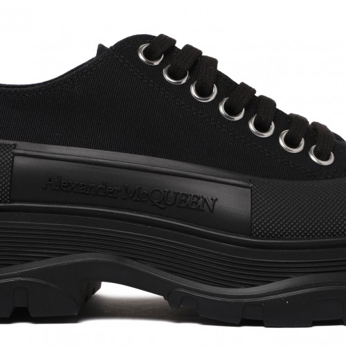 Black Tread Slick Sneakers