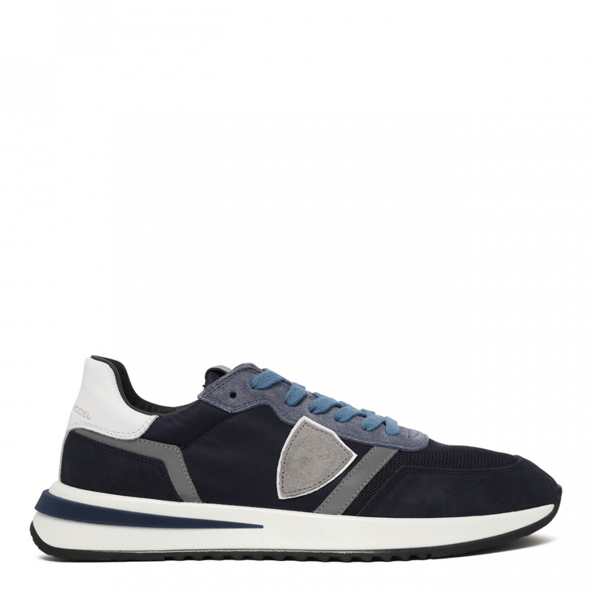 Navy Blue Panelled Sneakers
