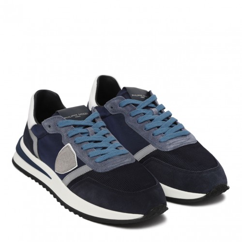 Navy Blue Panelled Sneakers 2