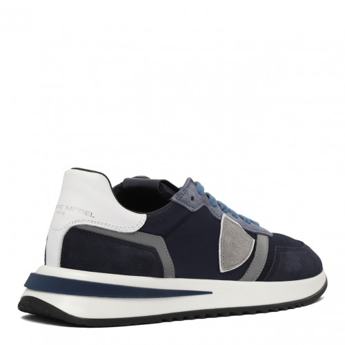 Navy Blue Panelled Sneakers