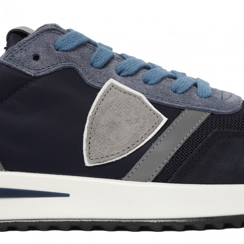Navy Blue Panelled Sneakers