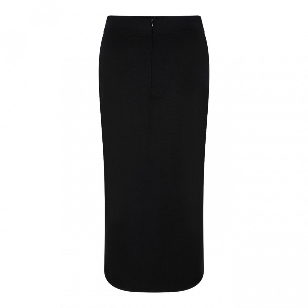 Black Stretch Viscose Knit Pencil Skirt With DG Logo
