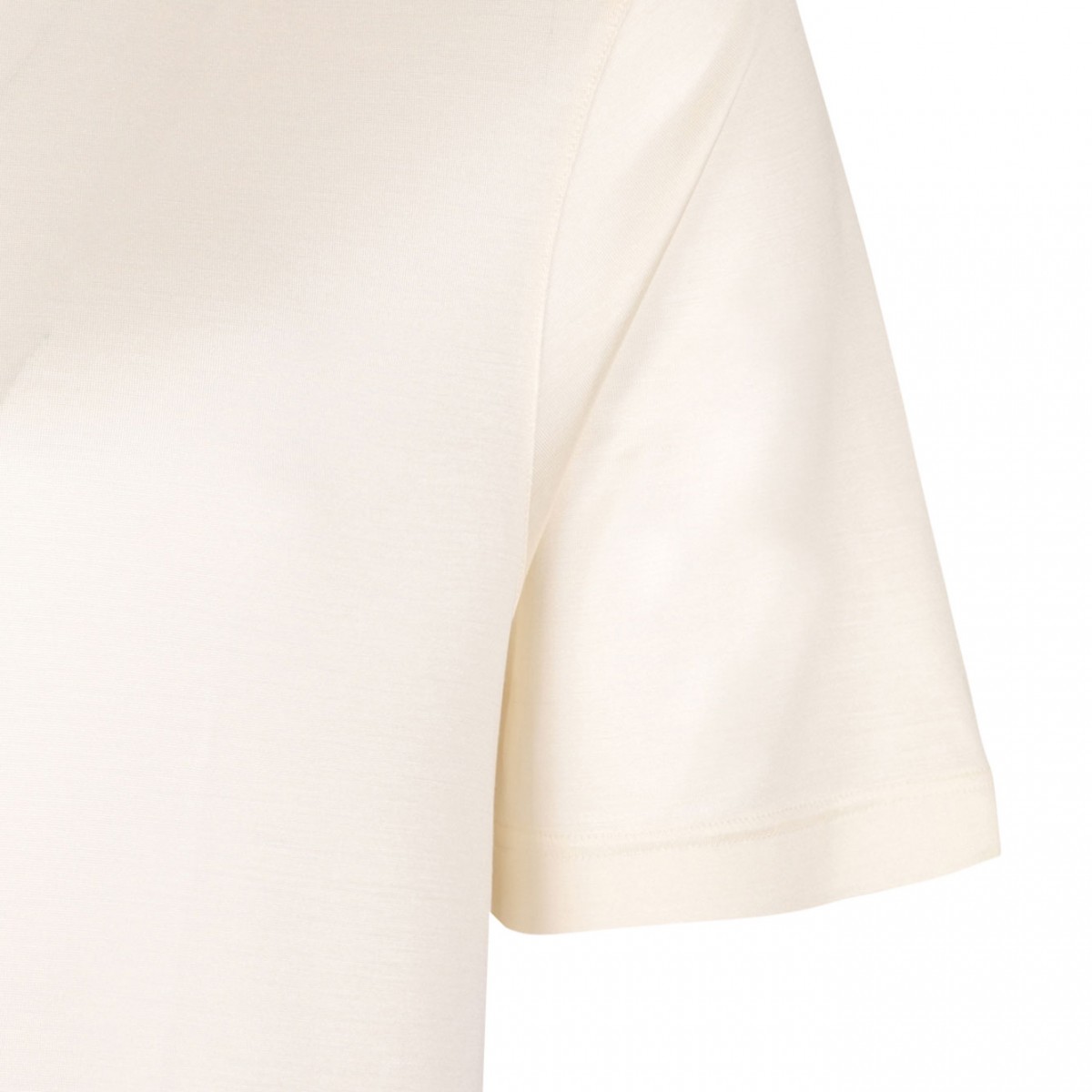 Cream Knitwear T-Shirt