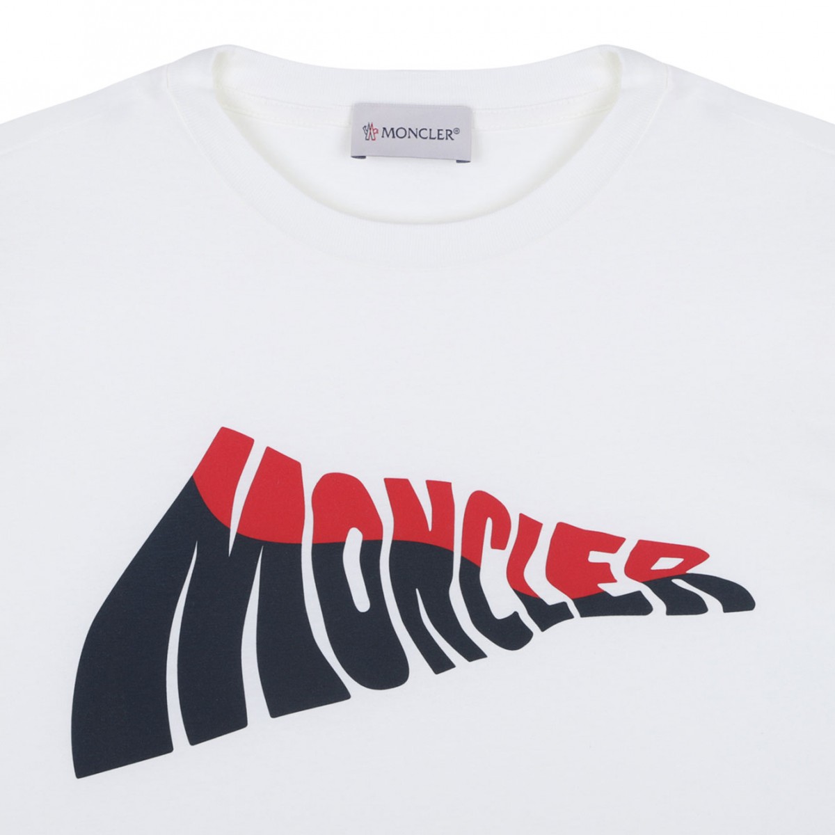 White Logo Print T-Shirt