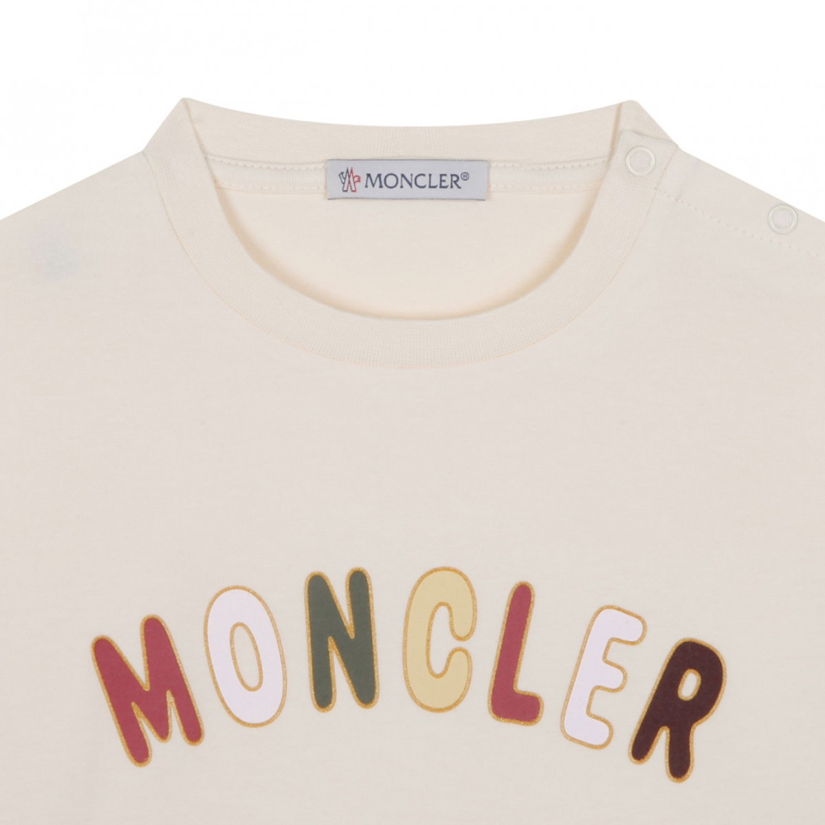 White Logo Print T-Shirt