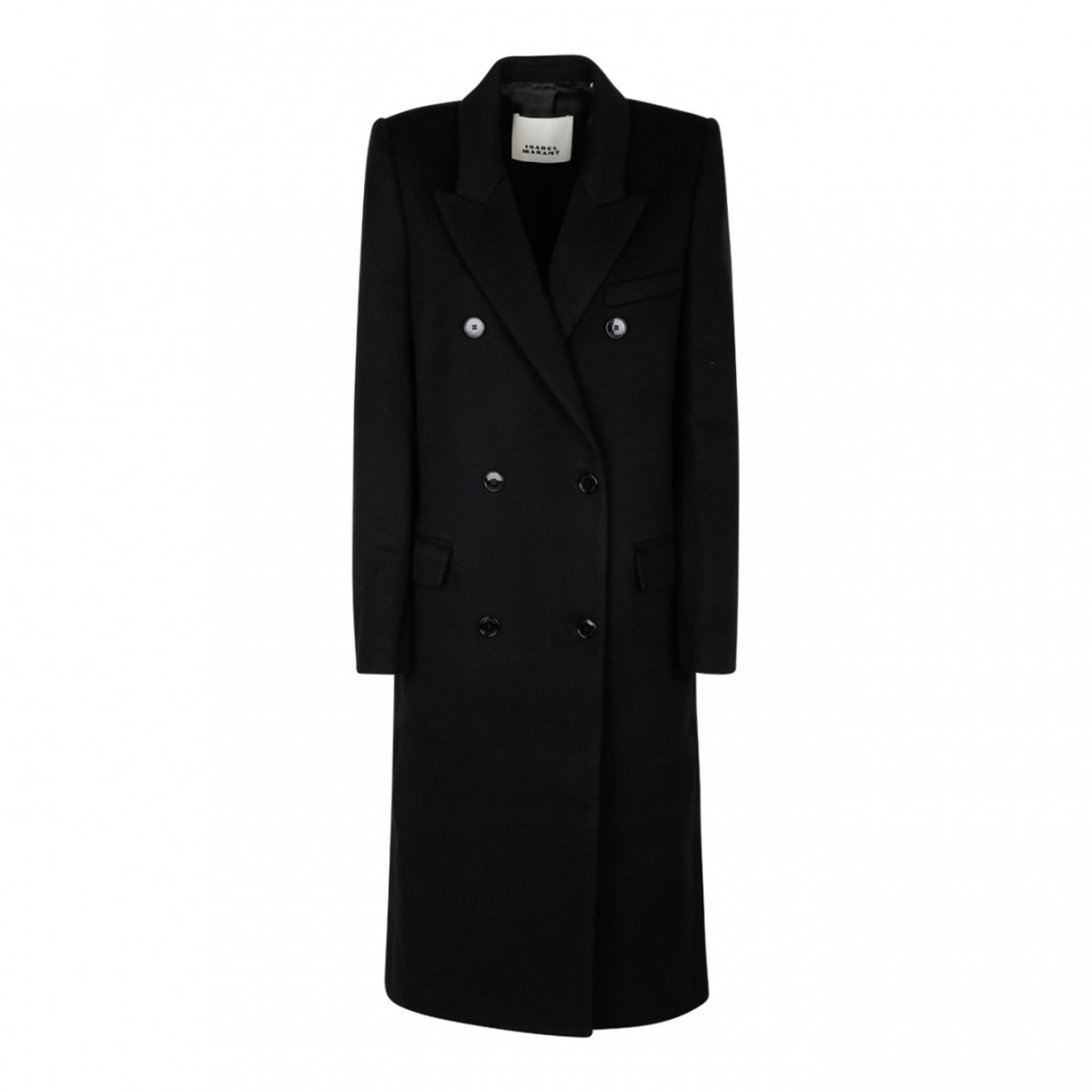 Black Enarryli Wool Blend Long Coat