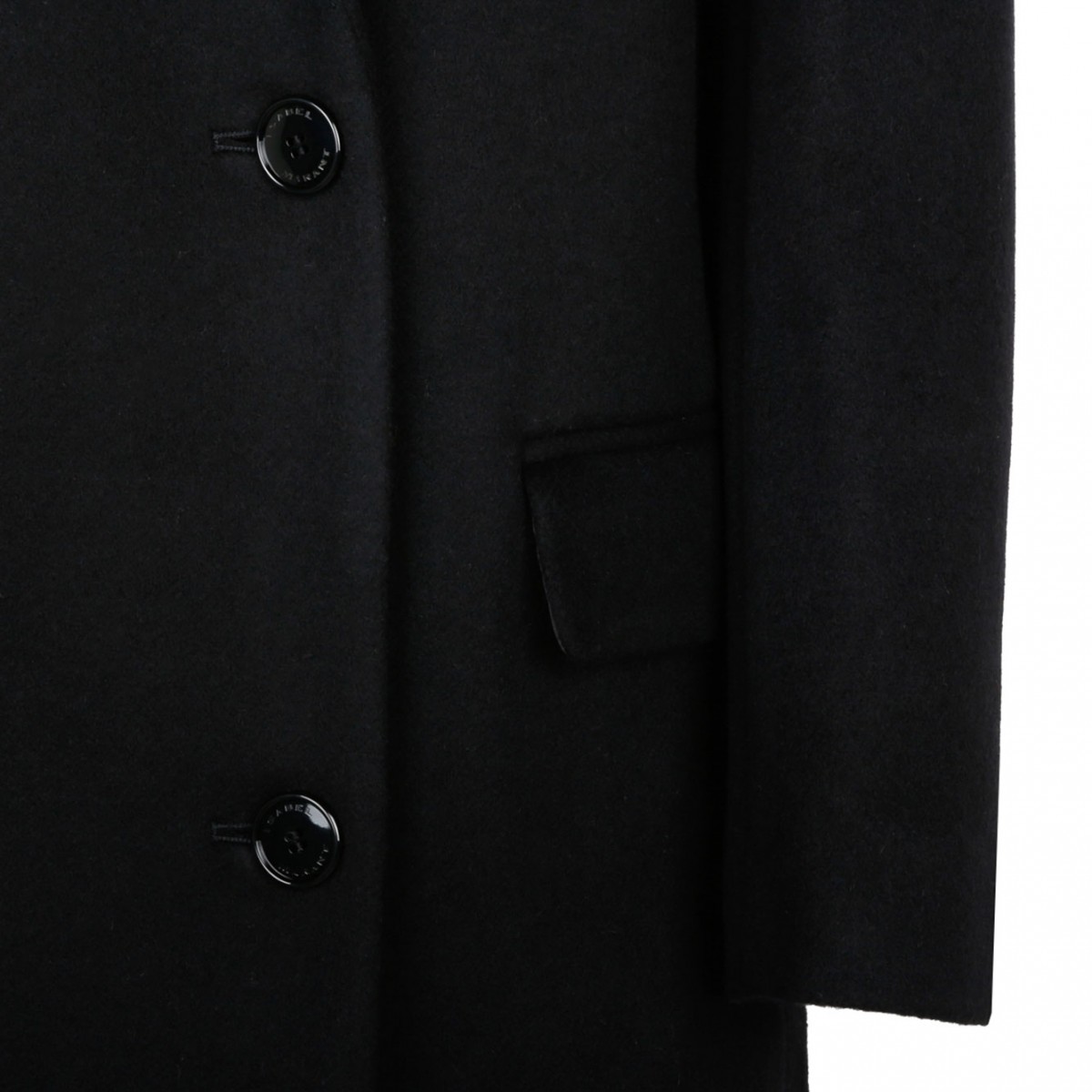 Black Enarryli Wool Blend Long Coat