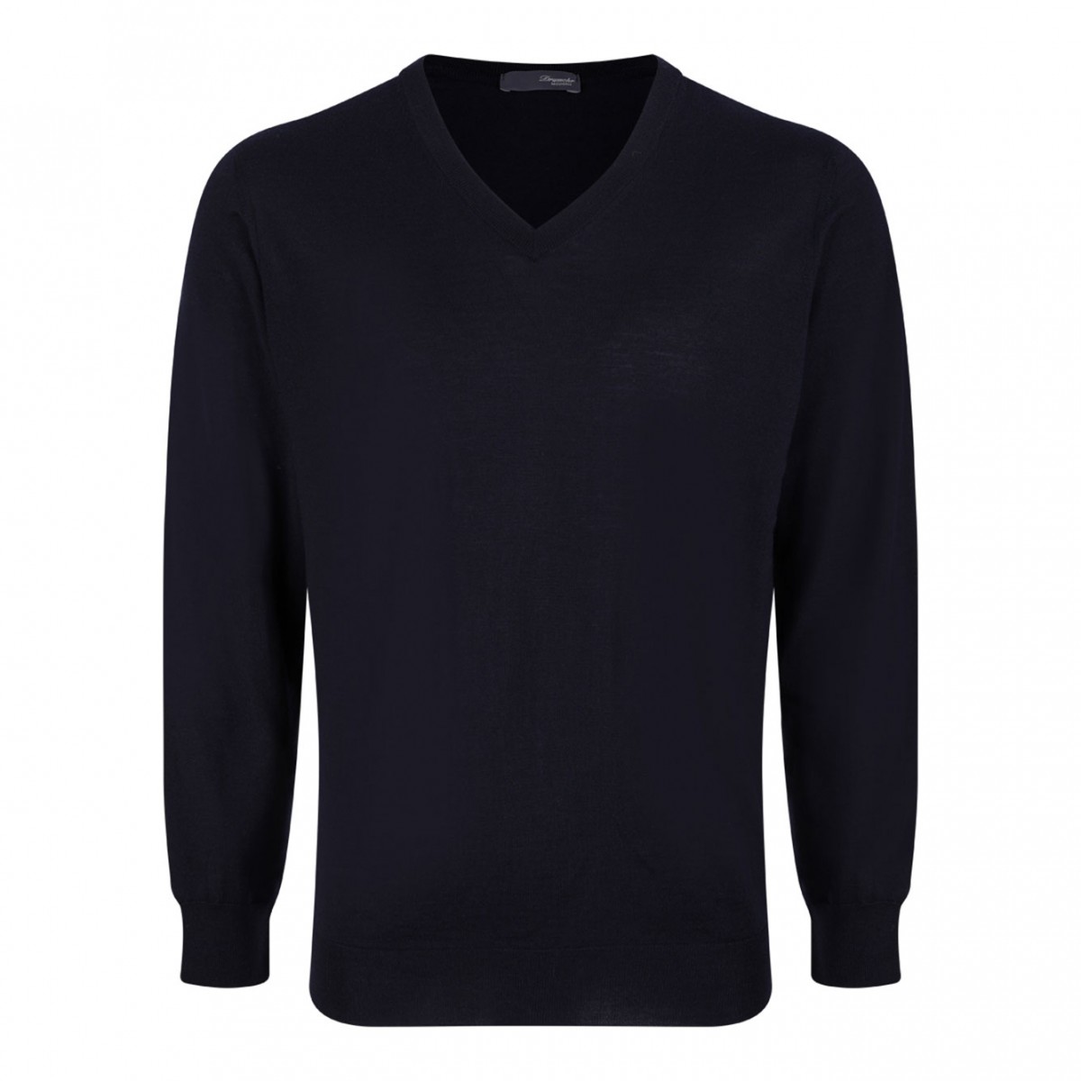 Navy Blue Fine-Knit Sweater