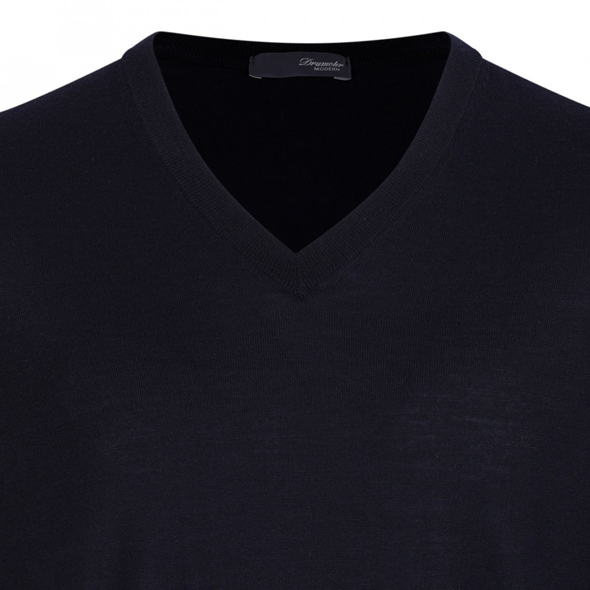 Navy Blue Fine-Knit Sweater