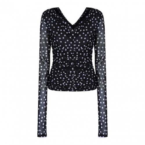 Black Polka Dot Top