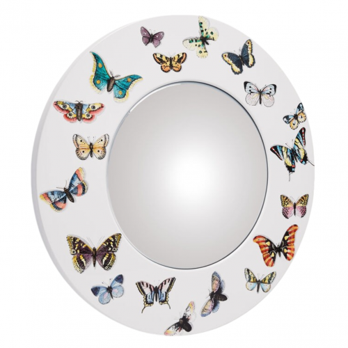 Frame With Curved Mirror Butterflies 2