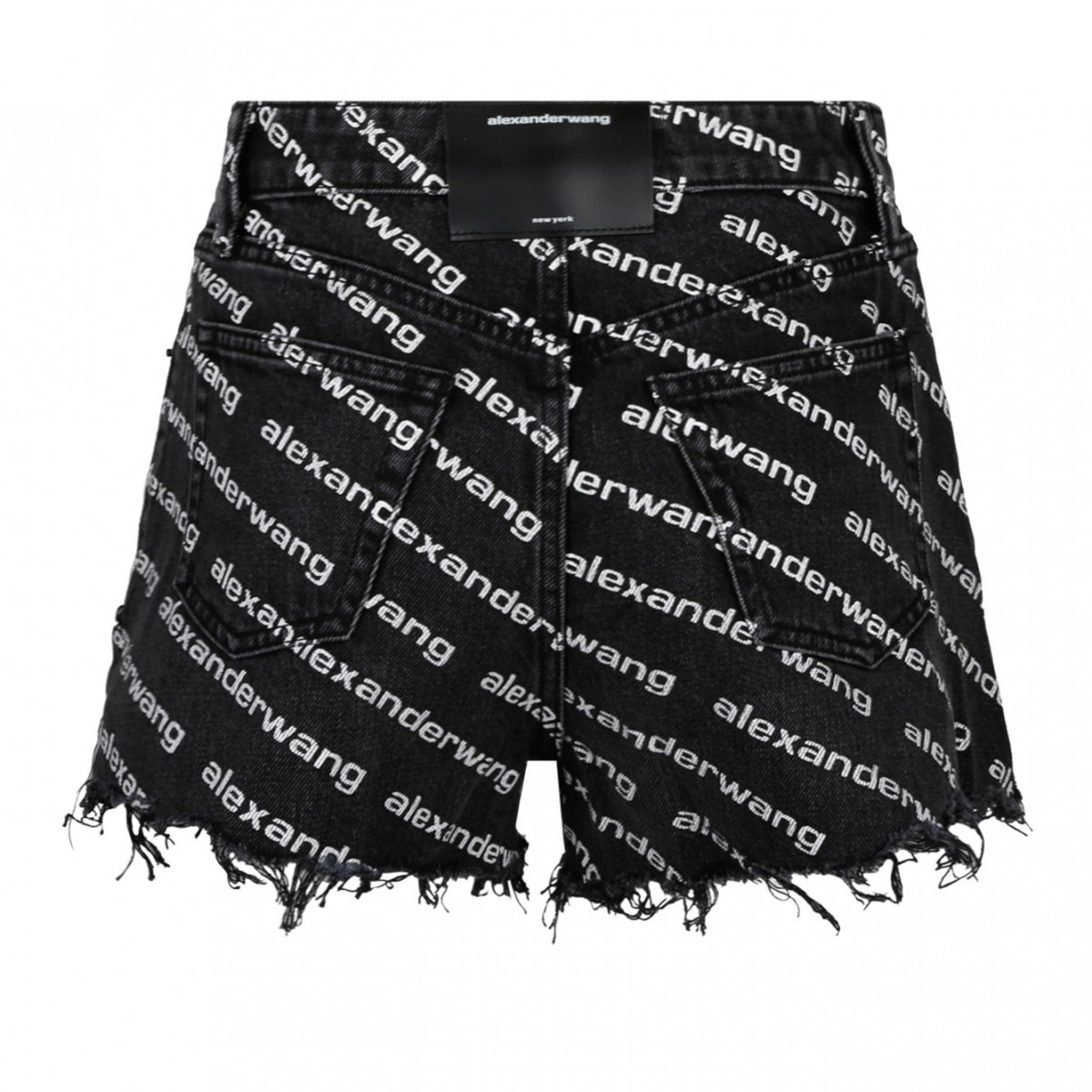 Black All Over Logo Print Shorts