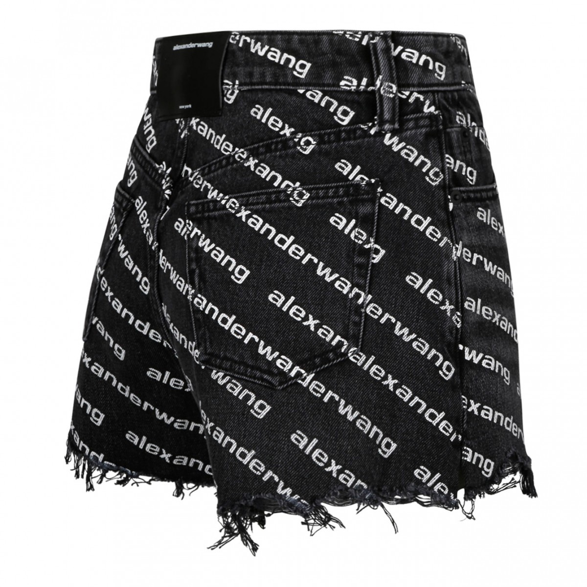 Black All Over Logo Print Shorts