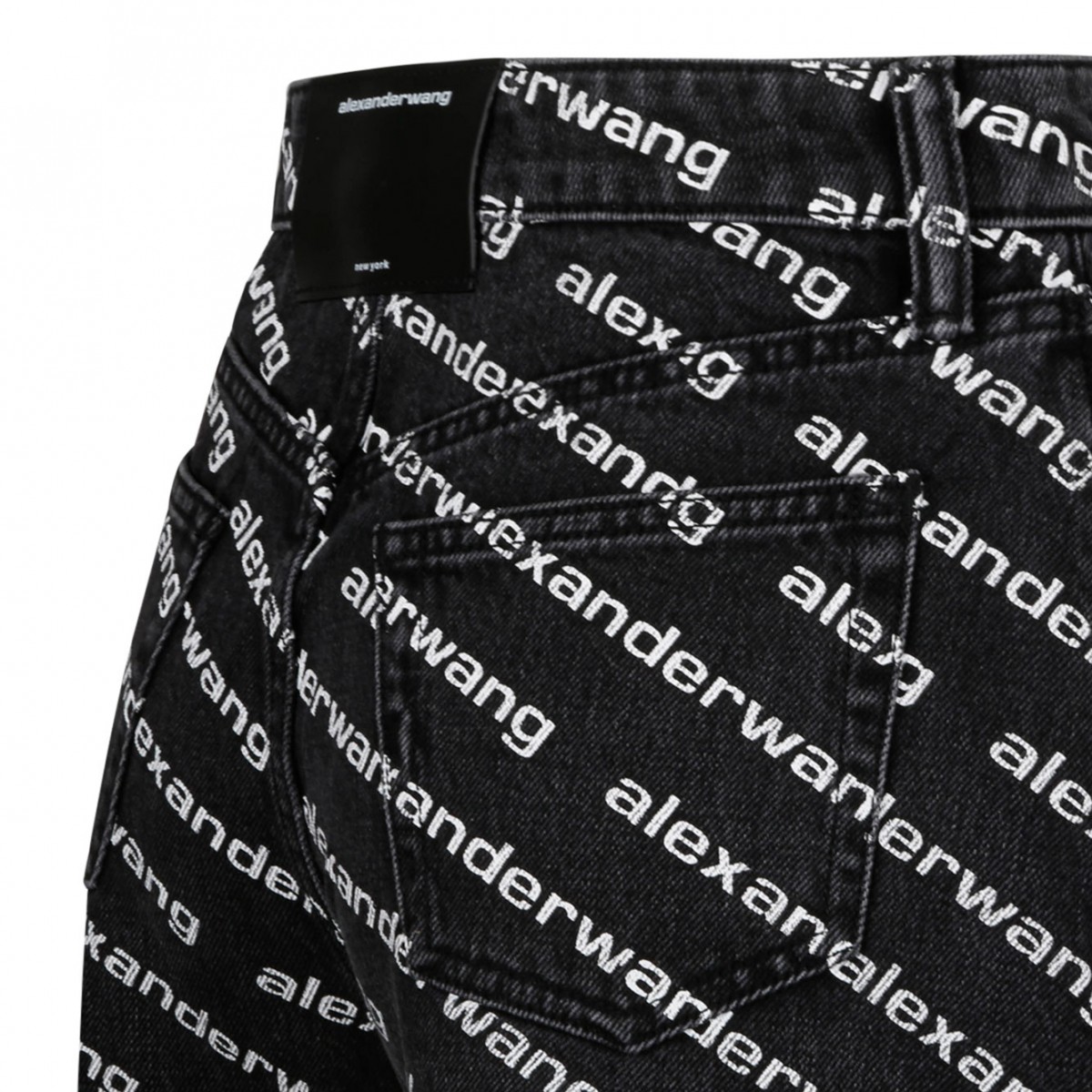 Black All Over Logo Print Shorts