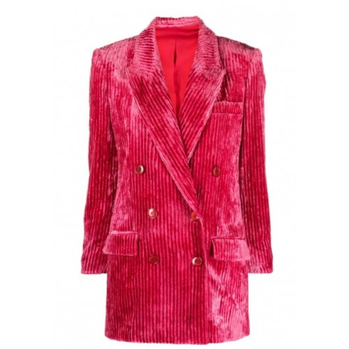 Raspberry Velvet Effect Jacket