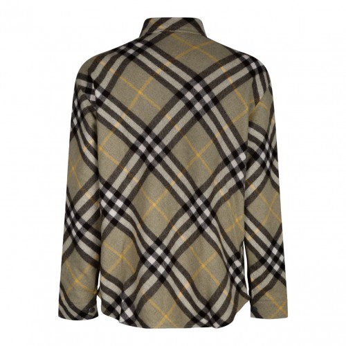 Sage Green, Dark Green and Yellow Checked Shirt Jacket 2