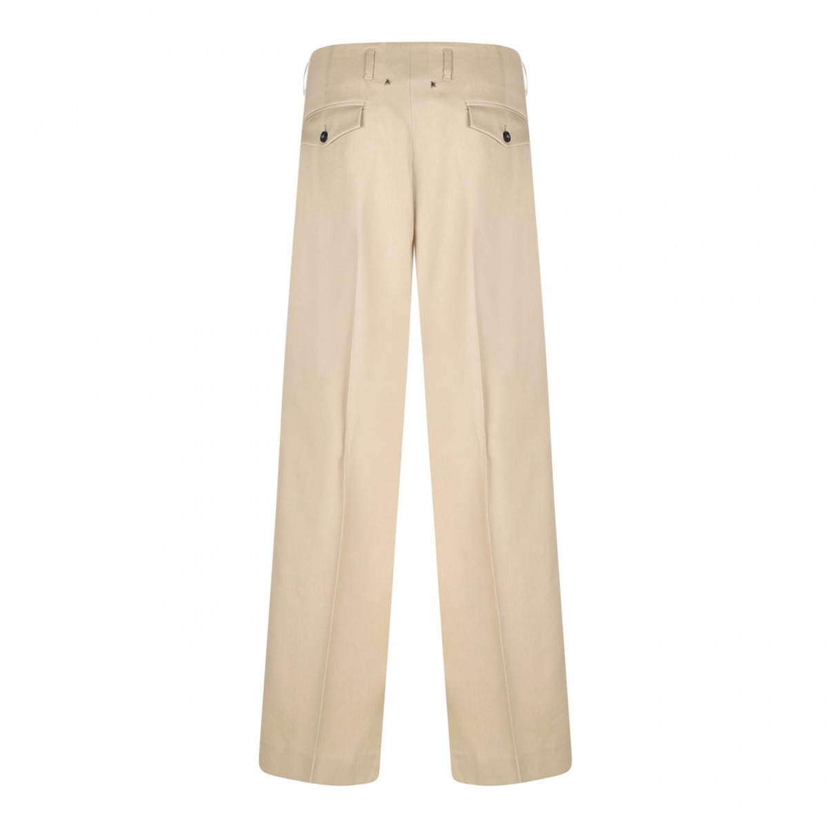 Sand Beige Wide Leg Trousers