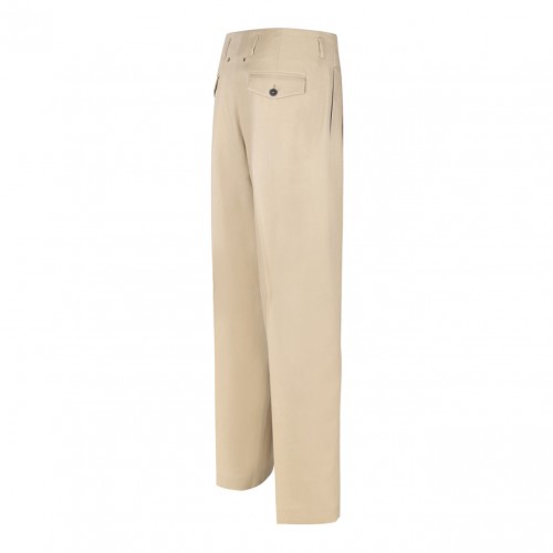 Sand Beige Wide Leg Trousers