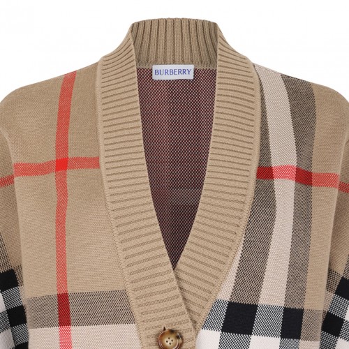 Archive Beige Vintage Check V-neck Cardigan