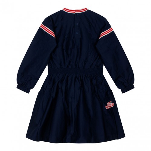 Navy Blue Flared Dress 2