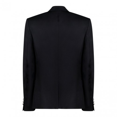 Black Embossed Buttons Blazer 2