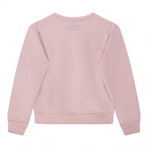 Pink Glitter Star Patch Sweatshirt