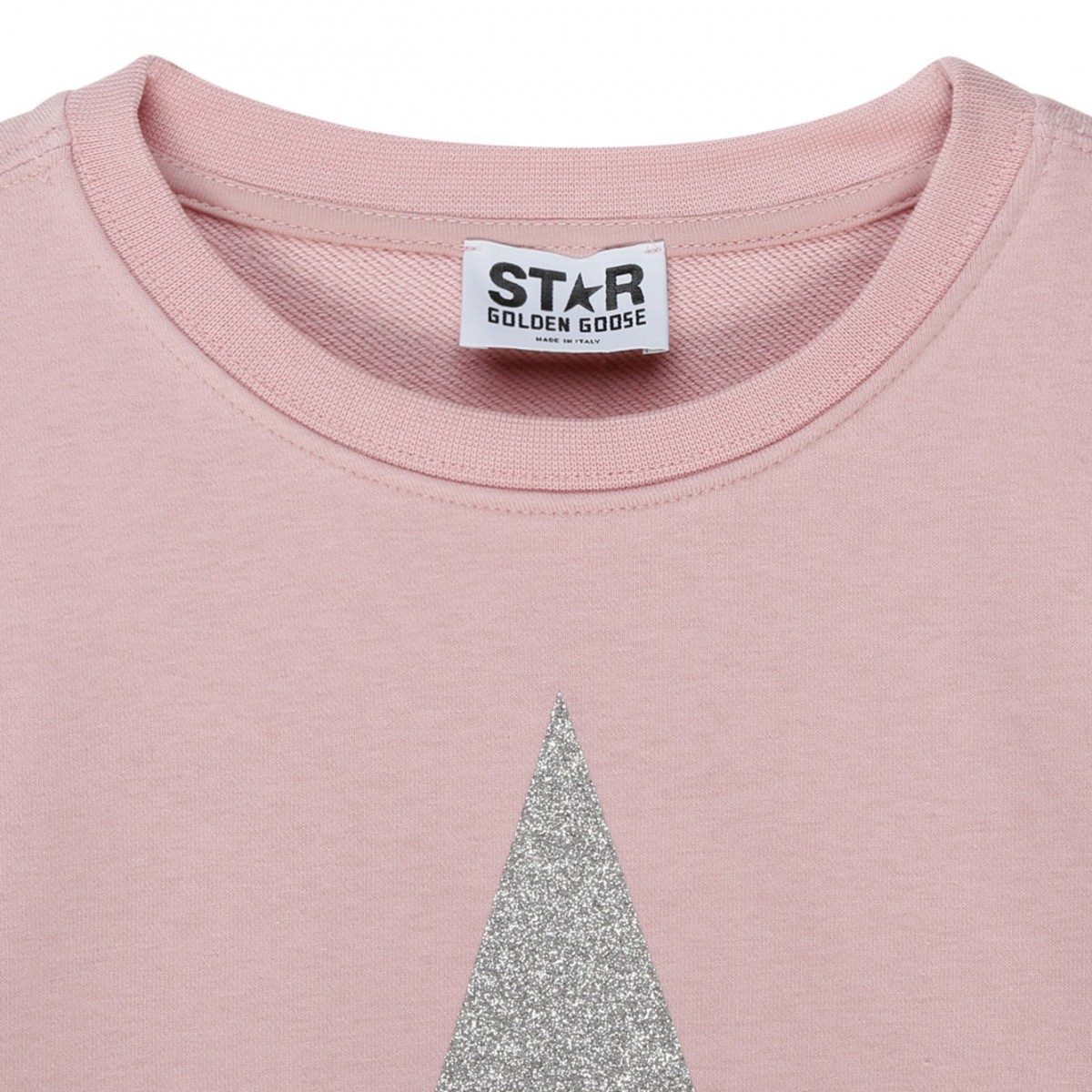 Pink Glitter Star Patch Sweatshirt