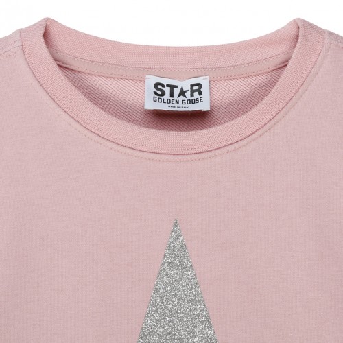 Pink Glitter Star Patch Sweatshirt