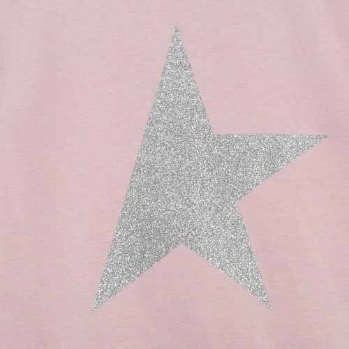 Pink Glitter Star Patch Sweatshirt